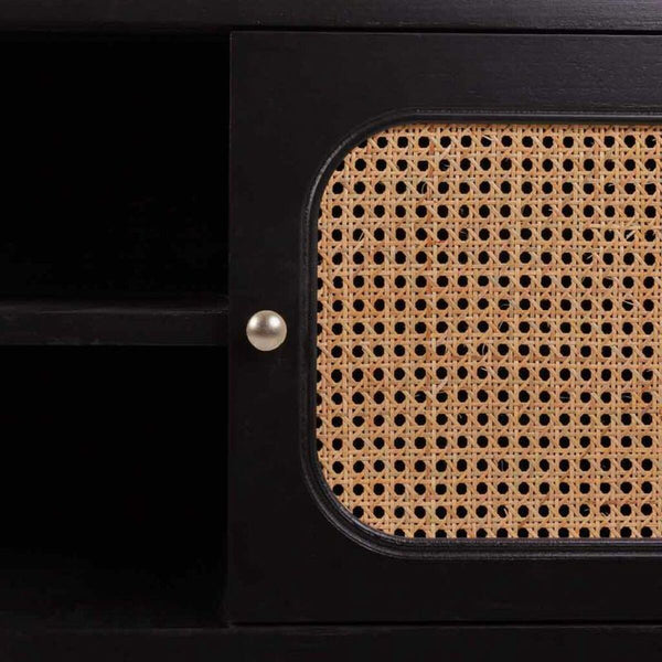 Anrichte Alexandra House Living Schwarz Kiefernholz Holz MDF 38 x 81 x 152 cm