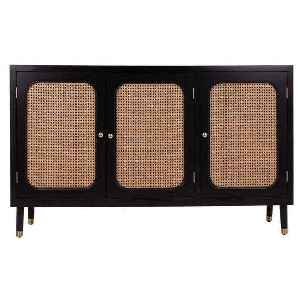 Anrichte Alexandra House Living Schwarz Kiefernholz Holz MDF 38 x 91 x 152 cm