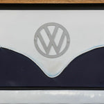 Anrichte Alexandra House Living Weiß natürlich Marineblau Metall Mango-Holz 50 x 50 x 183 cm