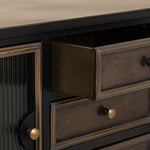 Anrichte Alexandra House Living Braun Metall 42 x 100 x 122 cm