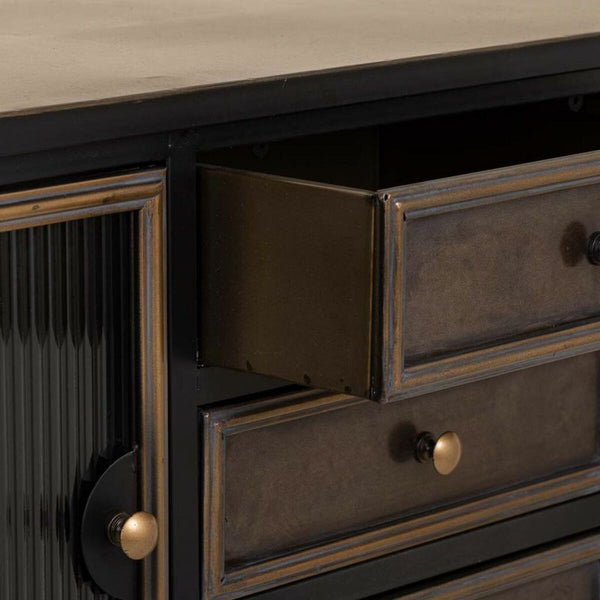 Anrichte Alexandra House Living Braun Metall 42 x 100 x 122 cm