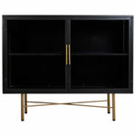 Anrichte Alexandra House Living Braun Metall Glas Tannenholz Holz MDF 35 x 80 x 100 cm