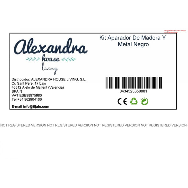 Anrichte Alexandra House Living Braun Eisen Tannenholz 47 x 76 x 145 cm