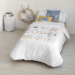 Bettdeckenbezug Kids&Cotton Vikram Weiß 180 x 220 cm