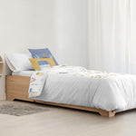 Bettdeckenbezug Kids&Cotton Vikram Weiß 180 x 220 cm