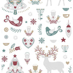 Fleckenabweisende geharzte Tischdecke Belum Merry Christmas 55 Bunt 150 x 150 cm