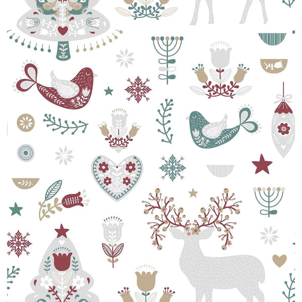 Fleckenabweisende geharzte Tischdecke Belum Merry Christmas 55 Bunt 150 x 150 cm