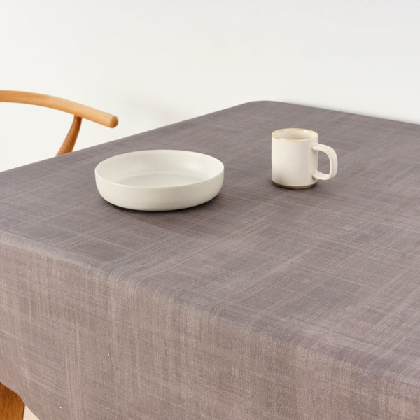 Fleckenabweisende geharzte Tischdecke Belum Liso Dunkelgrau 100 x 150 cm