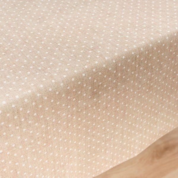 Fleckenabweisende geharzte Tischdecke Belum Plumeti Weiß 150 x 150 cm