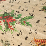 Fleckenabweisende geharzte Tischdecke Belum Christmas Sheet Music Schwarz Rot grün Leinen 200 x 150 cm