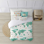 Bettdeckenbezug Decolores Mapamundi Blau 175 Fäden 260 x 240 cm