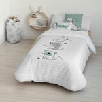 Bettdeckenbezug Kids&Cotton Huali Big Blau Weiß 180 x 220 cm