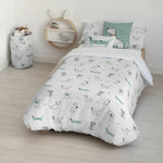 Bettdeckenbezug Kids&Cotton Huali Small Blau Weiß 180 x 220 cm