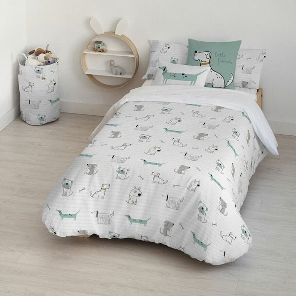 Bettdeckenbezug Kids&Cotton Huali Small Blau Weiß 180 x 220 cm