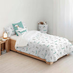Bettdeckenbezug Kids&Cotton Huali Small Blau Weiß 180 x 220 cm