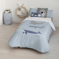 Bettdeckenbezug Kids&Cotton Tabor Big Blau 180 x 220 cm