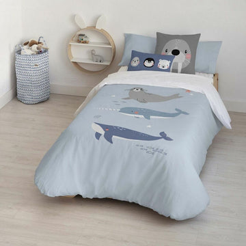 Bettdeckenbezug Kids&Cotton Tabor Big Blau 155 x 220 cm