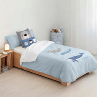 Bettdeckenbezug Kids&Cotton Tabor Big Blau 155 x 220 cm