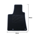 Auto-Fußmatten-Set OCC Motorsport OCCMS0003GD Schwarz Dunkelgrau Maserati Levante 2016 5 Stücke