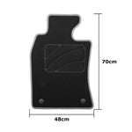 Auto-Fußmatten-Set OCC Motorsport OCCMI0008YE Mini R52 Cabrio 5 Stücke