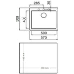 Einfachspülbecken Teka Forsquare 50.40 TG Weiß
