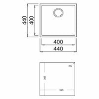 Einfachspülbecken Teka Square 40.40 TG