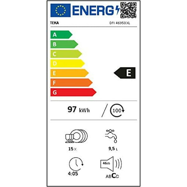 Geschirrspüler Teka DFI 46950 XL Schwarz 60 cm