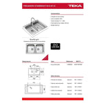Doppelspülbecken Teka STARBRIGHT 80 E-XP 2C