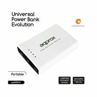 Power Bank approx! APPPB78EVW 7800 mAh 2 x USB Micro USB 5 V 1-2 A Weiß Schwarz/Weiß