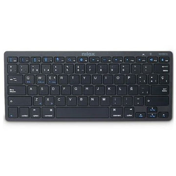 Tastatur Nilox NXKB01B Schwarz Qwerty Spanisch