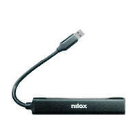 4-Port USB Hub Nilox NXHUB401 Schwarz