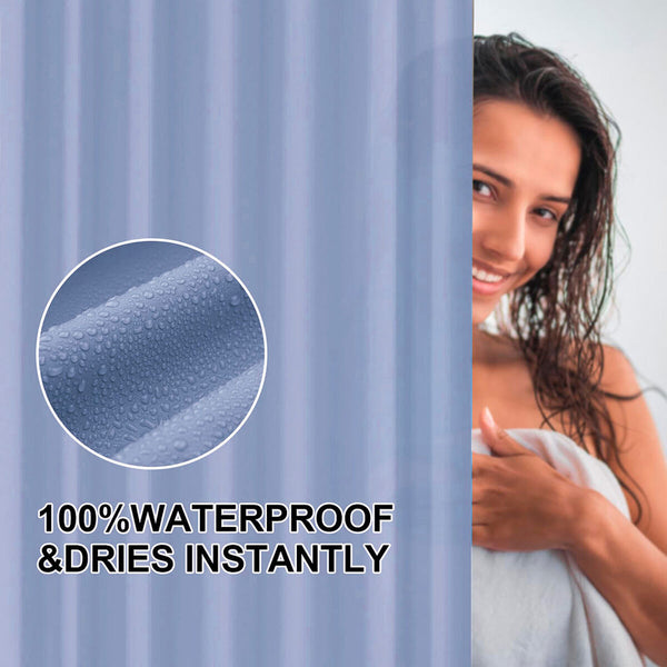 Duschvorhang Exma basic azul Blau PVC 180 x 180 cm