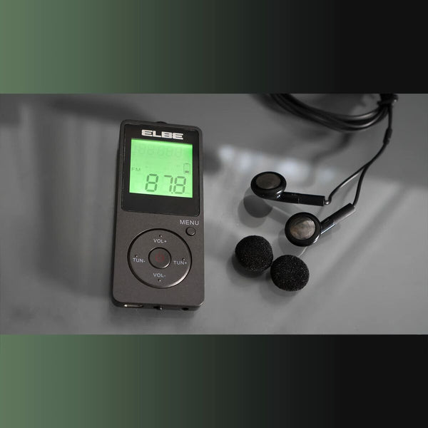 Tragbares Radio ELBE RF-95 Dunkelgrau Sport AM/FM