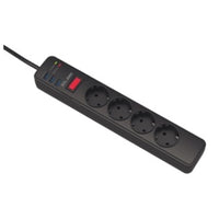Steckdosenleiste mit 4 Steckdosen mit  Schalter ELBE RE-002UN