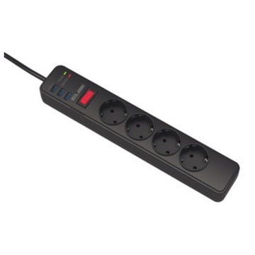 Steckdosenleiste mit 4 Steckdosen mit  Schalter ELBE RE-002UN