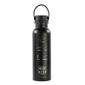 Thermosflasche F.C. Barcelona Black Schwarz Silikon Edelstahl