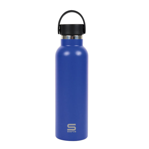 Thermosflasche Safta Azul reflex Blau Silikon Edelstahl