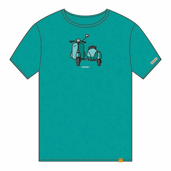 Kurzarm-T-Shirt Cállate la Boca   türkis Seitenwagen