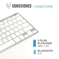 Bluetooth-Tastatur iggual IGG316788 Spanisch Affe (1 Stücke)