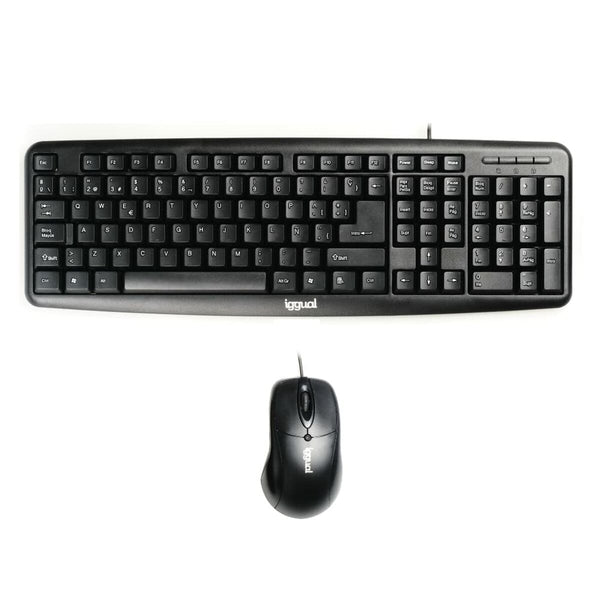 Tastatur mit Maus iggual COM-CK-BASIC QWERTY USB