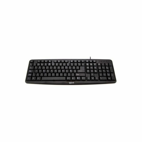Tastatur iggual QWERTY USB Schwarz Qwerty Spanisch