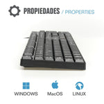 Tastatur iggual CK-FRAMELESS-105T Schwarz