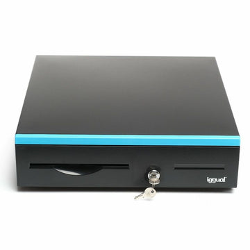 Kassenschublade iggual IRON-30B Schwarz Schwarz/Blau