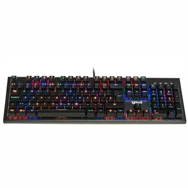 Tastatur iggual OBSIDIAN RGB Schwarz Qwerty Spanisch
