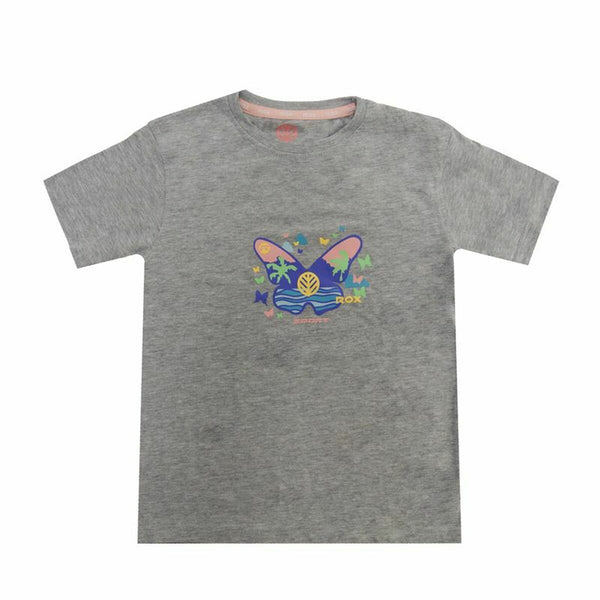 Kurzarm-T-Shirt für Kinder Rox Butterfly Hellgrau