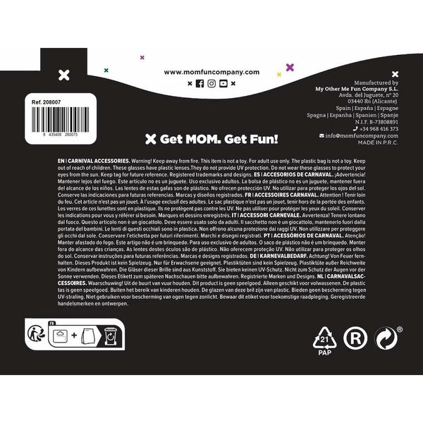 Brillen My Other Me Steampunk Einheitsgröße Bunt