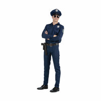 Verkleidung für Erwachsene My Other Me Blau Polizei (4 Stücke)