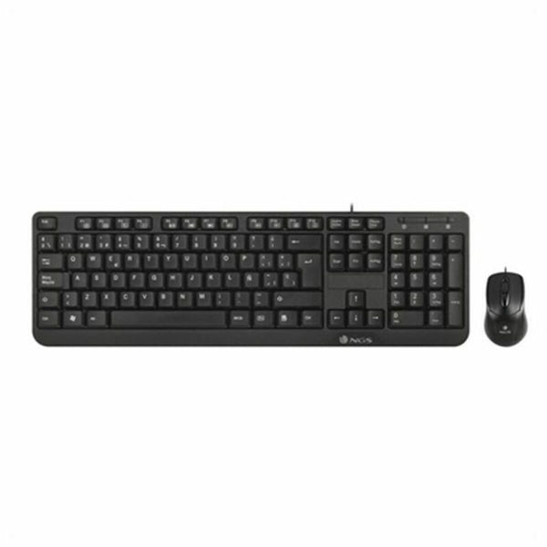 Tastatur und optische Maus NGS NGS-KEYBOARD-0271 Schwarz