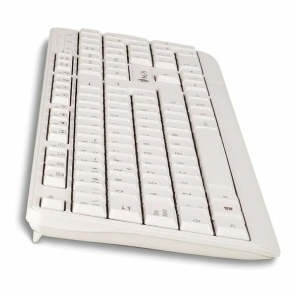 Tastatur NGS NGS-KEYBOARD-0284 Weiß Qwerty Spanisch
