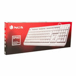 Tastatur NGS NGS-KEYBOARD-0284 Weiß Qwerty Spanisch